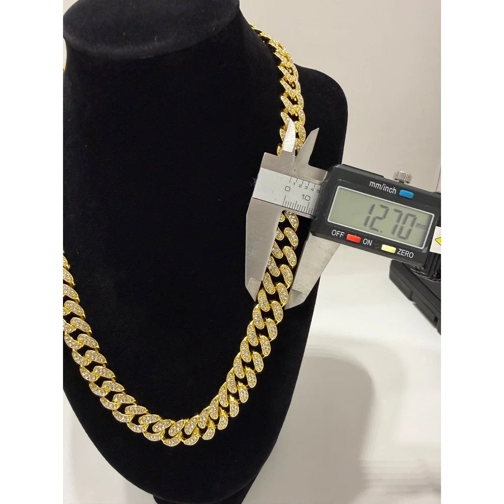 cuban chain iced out vvscz over stainless 20inch 12.5mm